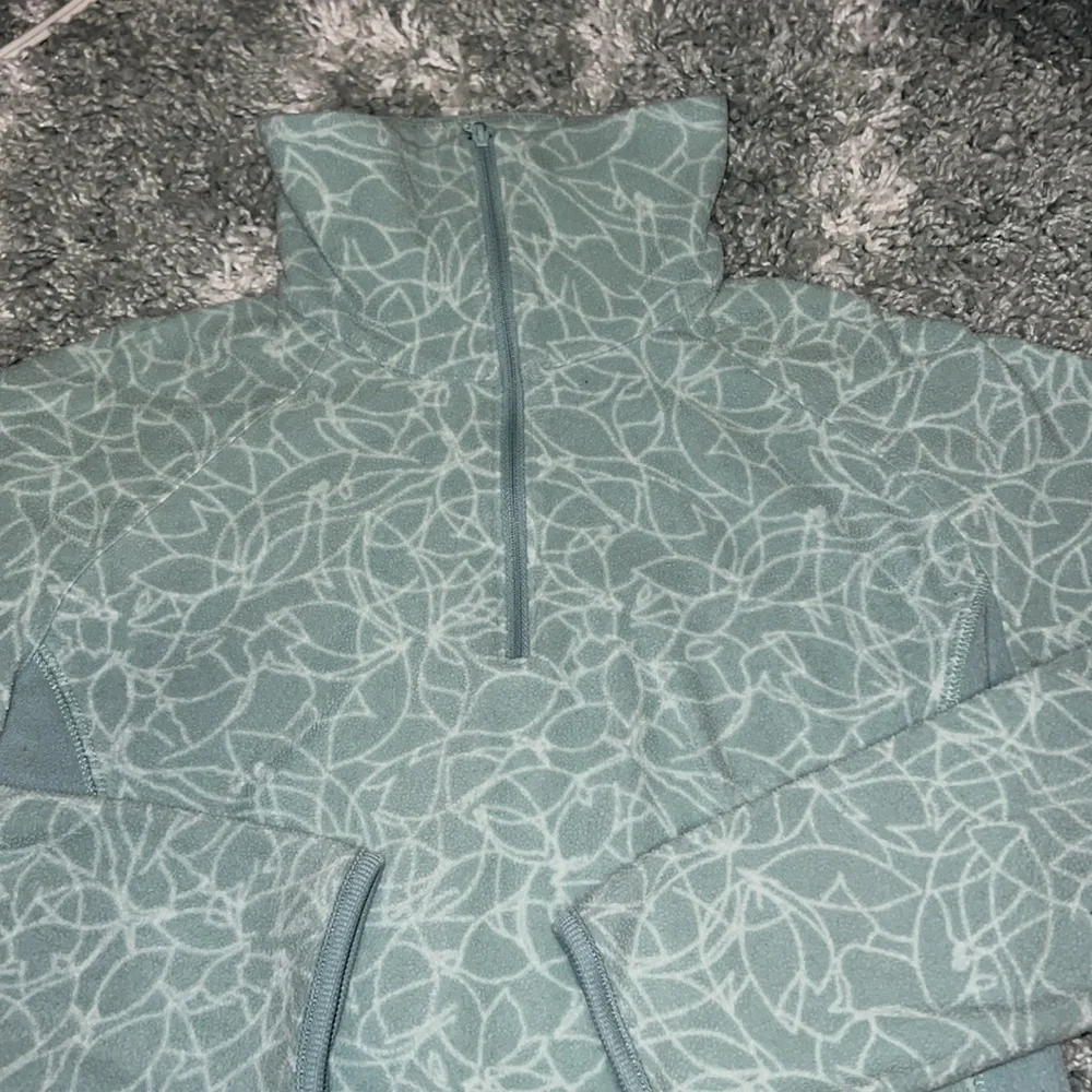 COLUMBIA pullover half zip fleece sweater women’s sz Small light teal 💚💙 EUC - Picture 7 of 11